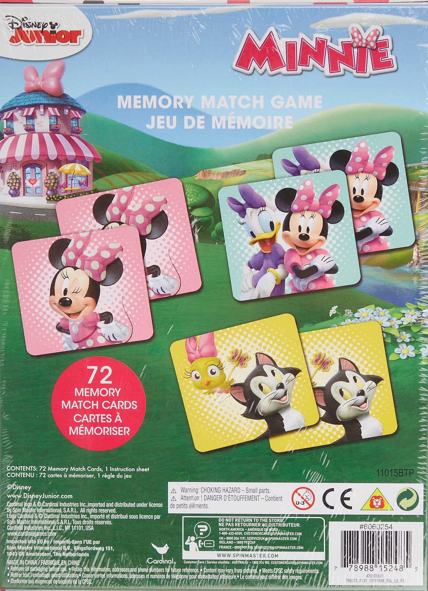 Disney Minnie Mouse Memory Match Game - Pictures Game of 72 Memory Cards with Minnie & Daisy, Concentration & Educational Matching Game for Kids - Colorful Memory Card Game for Kids Age 3 & Up