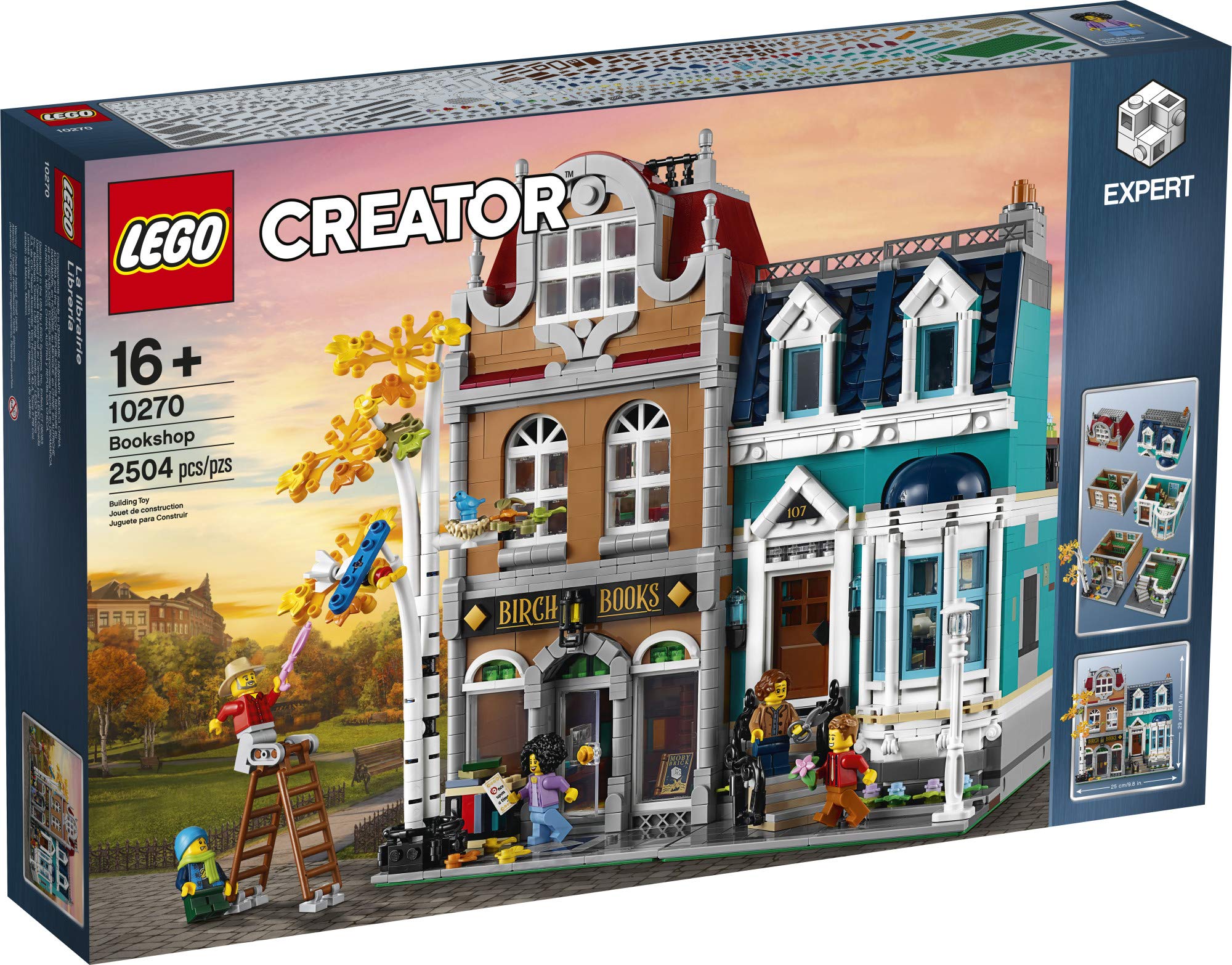 LEGO Creator Expert Bookshop 10270 Modular Building Kit, Big Set and Collectors Toy for Adults, (2,504 Pieces)