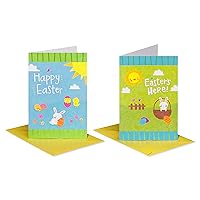 American Greetings Easter Cards for Kids with Envelopes, Sunny Spring Day (6-Count)
