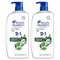 Head & Shoulders 2 in 1 Dandruff Shampoo and Conditioner, Anti-Dandruff Treatment, Tea Tree Oil for Daily Use, 32.1 oz Each, Twin Pack