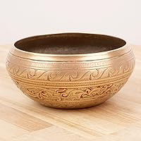 Dish || Bowl || Vintage Solid Brass || Handmade floral engravings