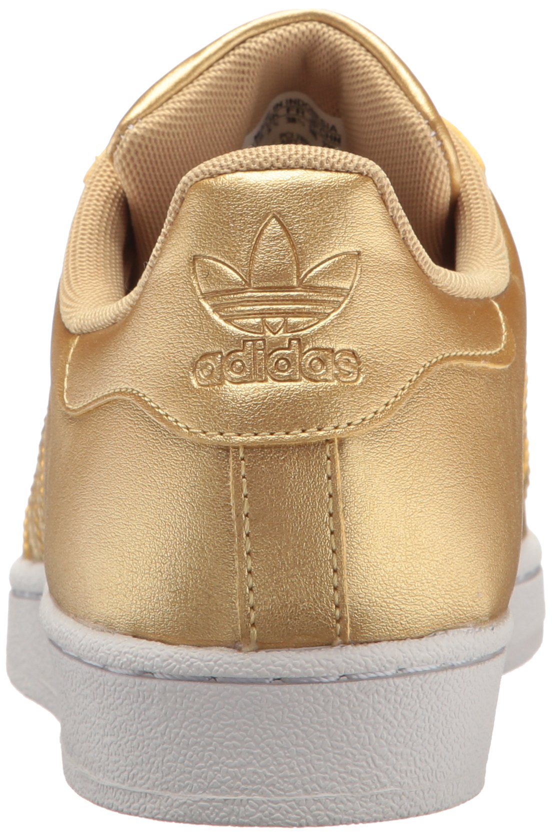 adidas Originals Kids' Superstar Running Shoe, Gold Metallic/Gold Metallic/Gold Metallic, 7