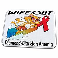 3dRose Wipe Out Diamond-Blackfan Anemia Awareness Ribbon Cause... - Dish Drying Mats (ddm-115149-1)