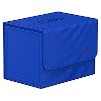Ultimate Guard Sidewinder 80+, Deck Box for 80 Double-Sleeved TCG Cards, Blue, Magnetic Closure & Microfiber Inner Lining for Secure Storage