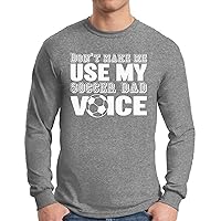 Awkward Styles Men's Soccer Dad Voice Long Sleeve T Shirt Tops Sport Dad Gift Father's Day