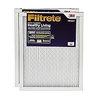 Filtrete 16x25x1 AC Furnace Air Filter, MERV 12, MPR 1500, CERTIFIED asthma & allergy friendly, 3 Month Pleated 1-Inch Electrostatic Air Cleaning Filter, 2-Pack (Actual Size 15.69 x 24.69 x 0.78 in)