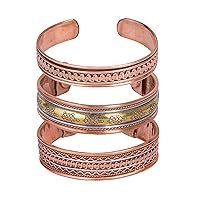 Copper Bracelet, Copper Bracelet for Men, Bracelets Pack - Spiritual Bracelets for Men - Bracelet for Women Multipack, Copper Gifts