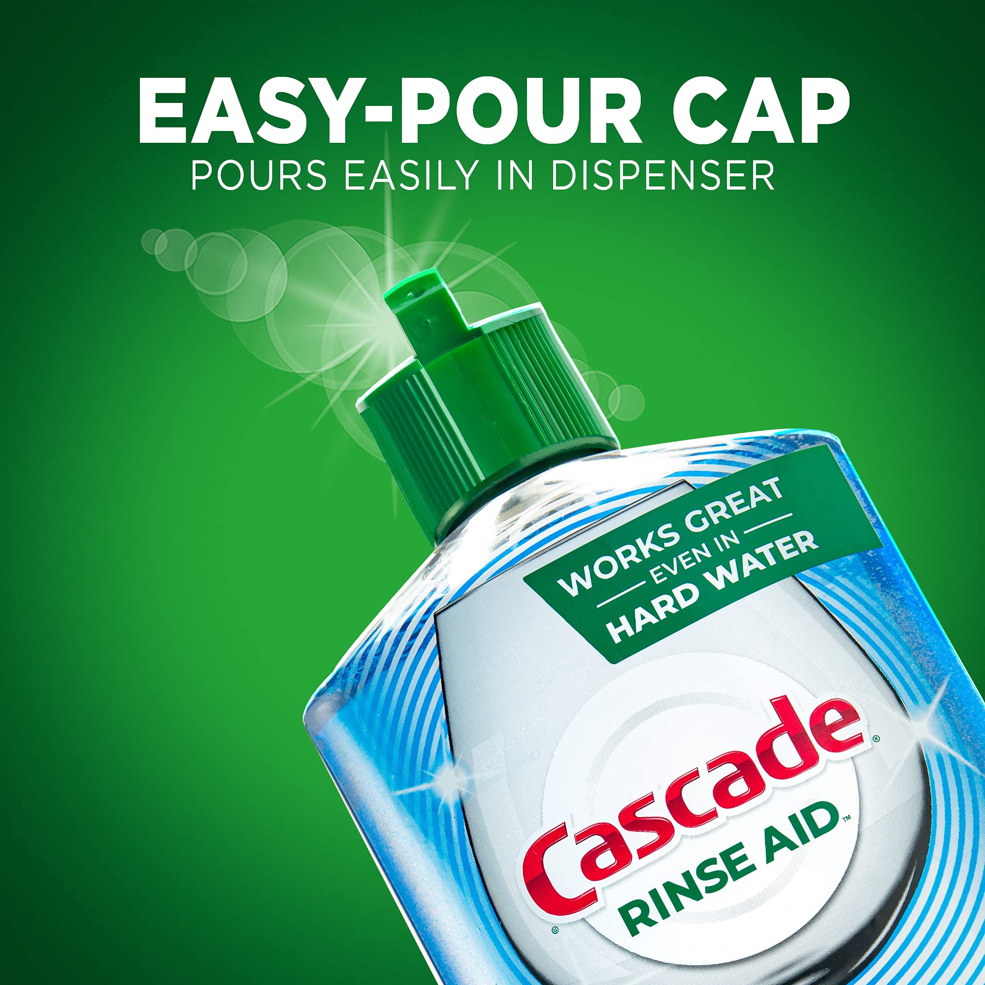 Cascade Rinse Aid Platinum, Dishwasher Rinse Agent, Regular Scent, 30.5 Fl Oz (Pack of 1)