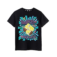 SPONGEBOB SQUAREPANTS Boys Black Short-Sleeved T-Shirt | Meow... Gary - A Cool Tee for Young Spongebob Fans | Gary The Snail