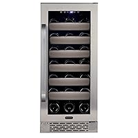 Whynter BWR-331SL Elite 33 Bottle Seamless Door Single Zone, Stainless Steel/Black Built-in Wine Refrigerator