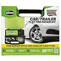 Slime 50158 Flat Tire Repair Kit, Smart Spair Ultra, All-in-One Solution, Repairs and Inflates, Car/Trailer, 10 Min Fix