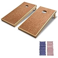 GoSports 4 ft x 2 ft Commercial Grade Cornhole Boards Set - Natural Wood Cornhole Boards, Choose from Different Bean Bag Color Combinations