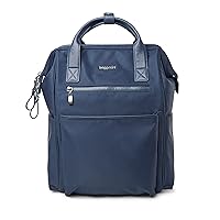 Baggallini Soho Backpack - Travel Laptop Backpack for Women - Lightweight Water-Resistant Luggage Bag, French Navy