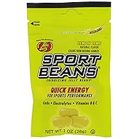 Jelly Belly Sport Beans, Lemon Lime Energizing Jelly Beans, 1-Ounce Bags (Pack of 24)
