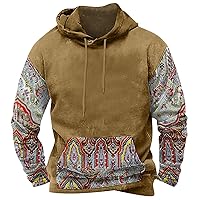 Funny Hoodies For Men Western Aztec Ethnic Print Hoodie Plus Szie Tribal Graphic Sweatshirts Vintage Hoody Pullover