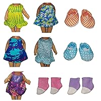 Baby Doll Clothes and Shoes Socks for 10 Inch-11 Inch Baby Dolls Girl,Suitable for 28-32cm Baby Dolls ,Little 10-12in Alive Baby Dolls