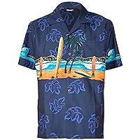 Favant Hawaiian Shirts - Surfboards 2 Comfortable Hawaiian Beach Shirt for Men. Lightweight Quick Dry Mens Hawaiian Shirts