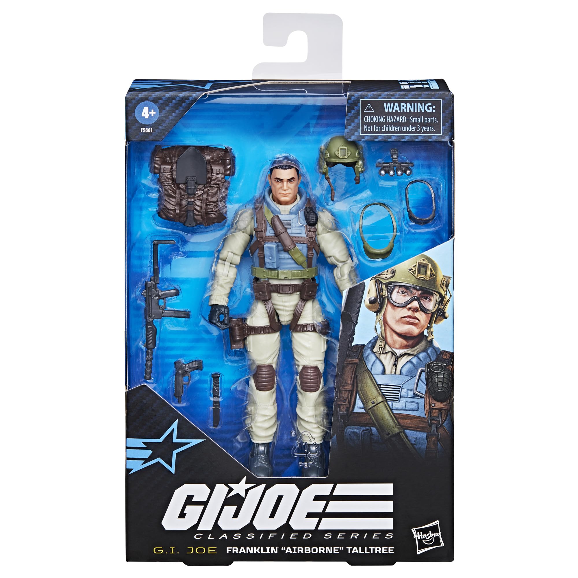 G.I. Joe Classified Series #115, Franklin Airborne Talltree, Collectible 6 Inch Action Figure with 10 Accessories