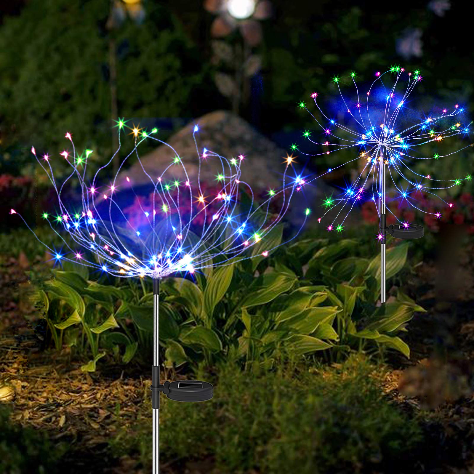 Mua Solar Garden Lights, 2 PCS Outdoor Solar Firework Light DIY ...