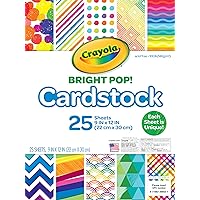 25 Ct Bright Pop Cardstock, Multicolor