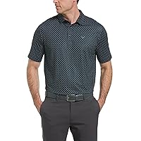 Callaway Men's Swing Tech Short Sleeve Golf Polo Shirt (Size Small-6X Big & Tall), Chevron Caviar/Bright White, X-Large