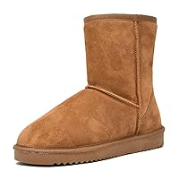 DREAM PAIRS Women's Shorty-New Mid Calf Winter Snow Boots