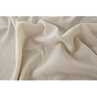 Natural Linen Rayon Wrinkled Fabric | Quality Textured Material for Sewing, Crafts, and Home Decor
