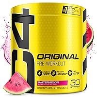 C4 Original Pre Workout Powder Watermelon Sugar Free Preworkout Energy Supplement for Men & Women 150mg Caffeine + Beta Alanine + Creatine 30 Servings