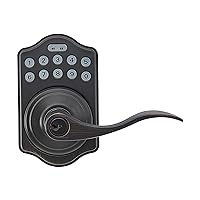 Electronic Keypad Entry Lever Door Lock - Oil Rubbed Bronze, 78.3mm W x 129.2mm H