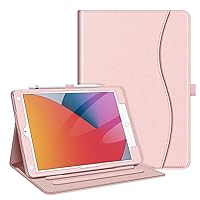 Fintie Case for iPad 9th / 8th / 7th Generation (2021/2020/2019) 10.2 Inch - [Corner Protection] Multi-Angle Viewing Stand Cover with Pocket & Pencil Holder, Auto Sleep Wake, Rose Gold