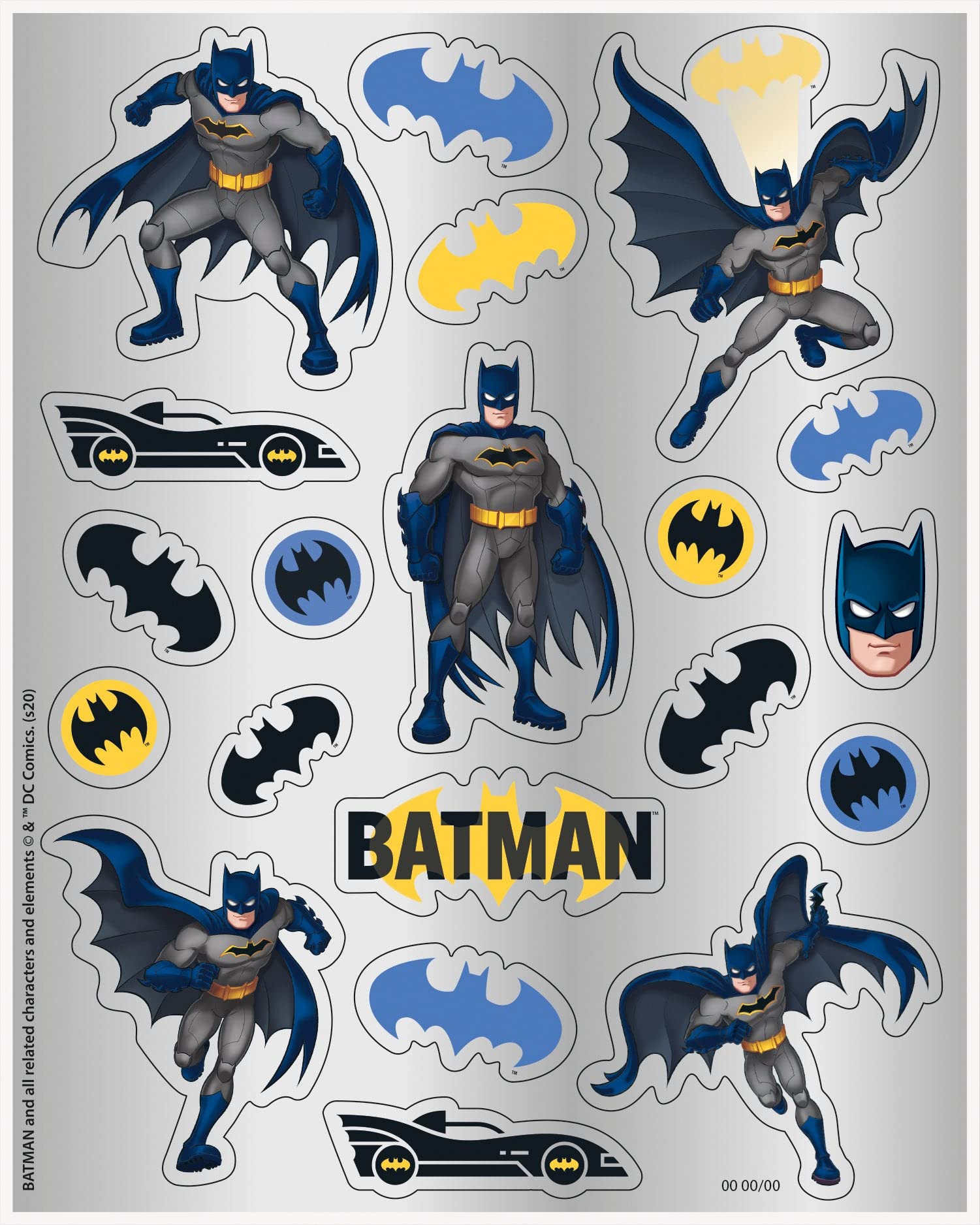 Batman Assorted Sticker Sheets - 4 Pcs - Multicolor Paper Stickers for Kid's Birthdays & Parties
