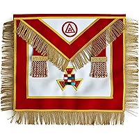 Past High Priest Royal Arch Chapter Apron - Red Velvet with Side Tabs