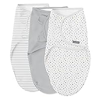 SwaddleMe Original Swaddle - Size Small/Medium, 0-3 Months, 3-Pack (Confetti) Easy to Use Newborn Swaddle Wrap Keeps Baby Cozy and Secure and Helps Prevent Startle Reflex