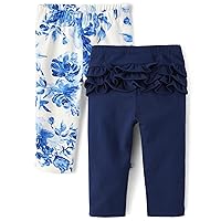 The Children's Place Baby Girls' and Newborn Ruffle Pull-on Pants