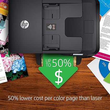 HP OfficeJet Pro 8710 All-in-One Wireless Color Printer, HP Instant Ink or Amazon Dash replenishment ready (M9L66A), Black