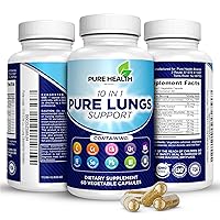 10 in 1 - Lung Detox & Cleanse for Smokers - Quit Smoking Aid - All-Natural Detox for Smokers, Promoting Clear Lungs & Lung Support - Vegan Supplement for Lung Detox; Supports Respiratory Health