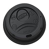Georgia-Pacific Dixie 8 oz. Dome Hot Coffee Cup Lids by PRO , Black, DL9538B, 1,000 Count (100 Lids Per Sleeve, 10 Sleeves Per Case), Small