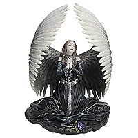 Design Toscano WU75257 Prayer for the Fallen Angel Statue by artist Anne Stokes,full color