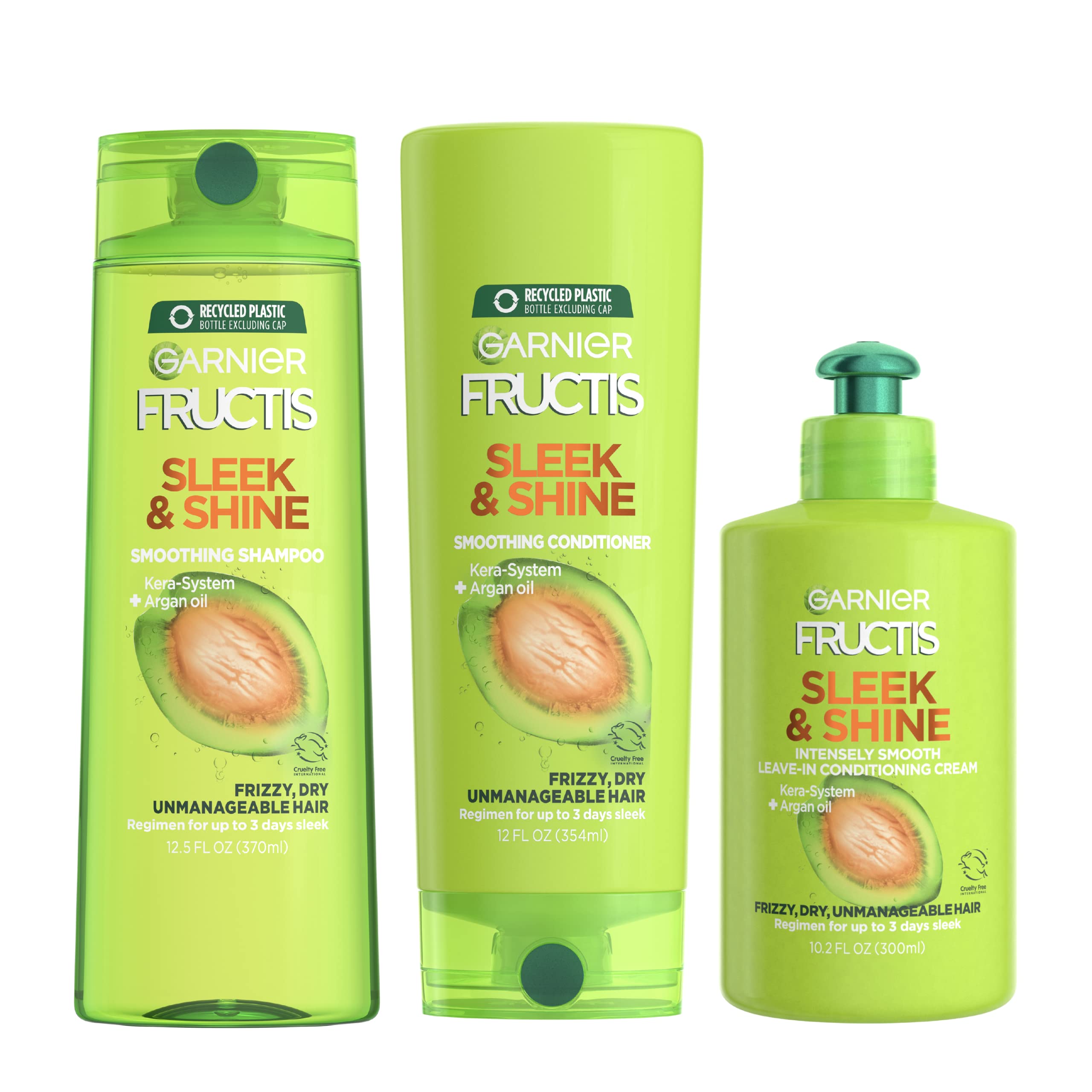 Mua Garnier Fructis Sleek & Shine Shampoo, Conditioner & Leave-In  Conditioning Cream Kit, For Frizzy, Dry Hair, 1 Kit (Packaging May Vary)  trên Amazon Mỹ chính hãng 2023 | Giaonhan247