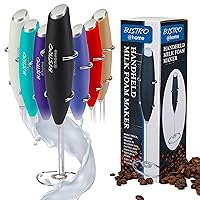 Bistro@Home Milk Frother Handheld, Frother for Coffee Drink Mixer Milk Foamer, Milk Frothers (Black)