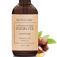 Jojoba Oil 100% Natural Vegan, Pure & Cold Pressed - For Face, Body & Hair. Infused With ANTIOXIDANTS, VITAMIN A, D, E & OMEGA 6, 9. Moisturizing & Hydrating. All Skin Types – 4 OZ