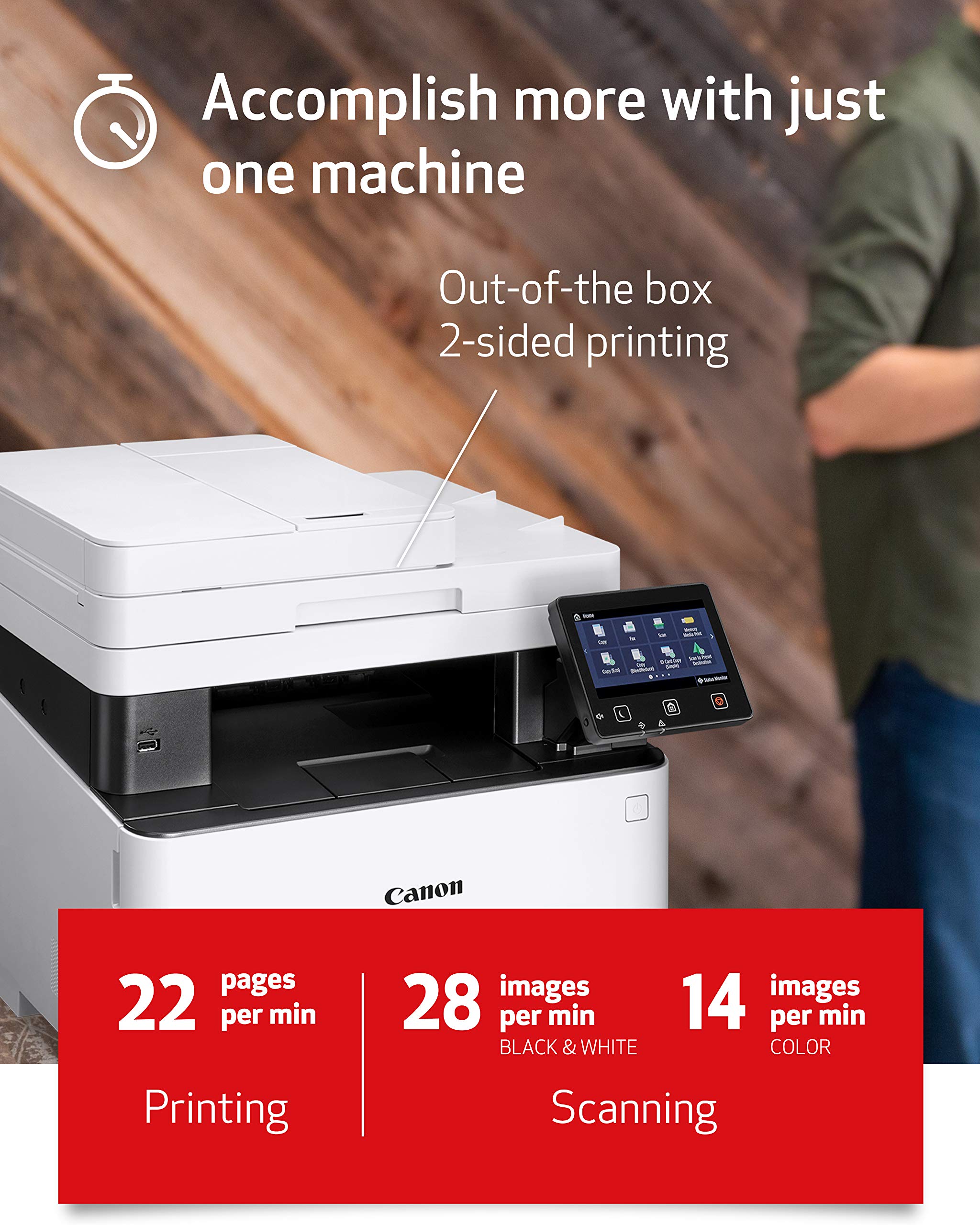 Color imageCLASS MF644Cdw - All-in-One, Wireless, Mobile-Ready, Duplex Laser Printer with 3 Year Warranty,Works with Alexa