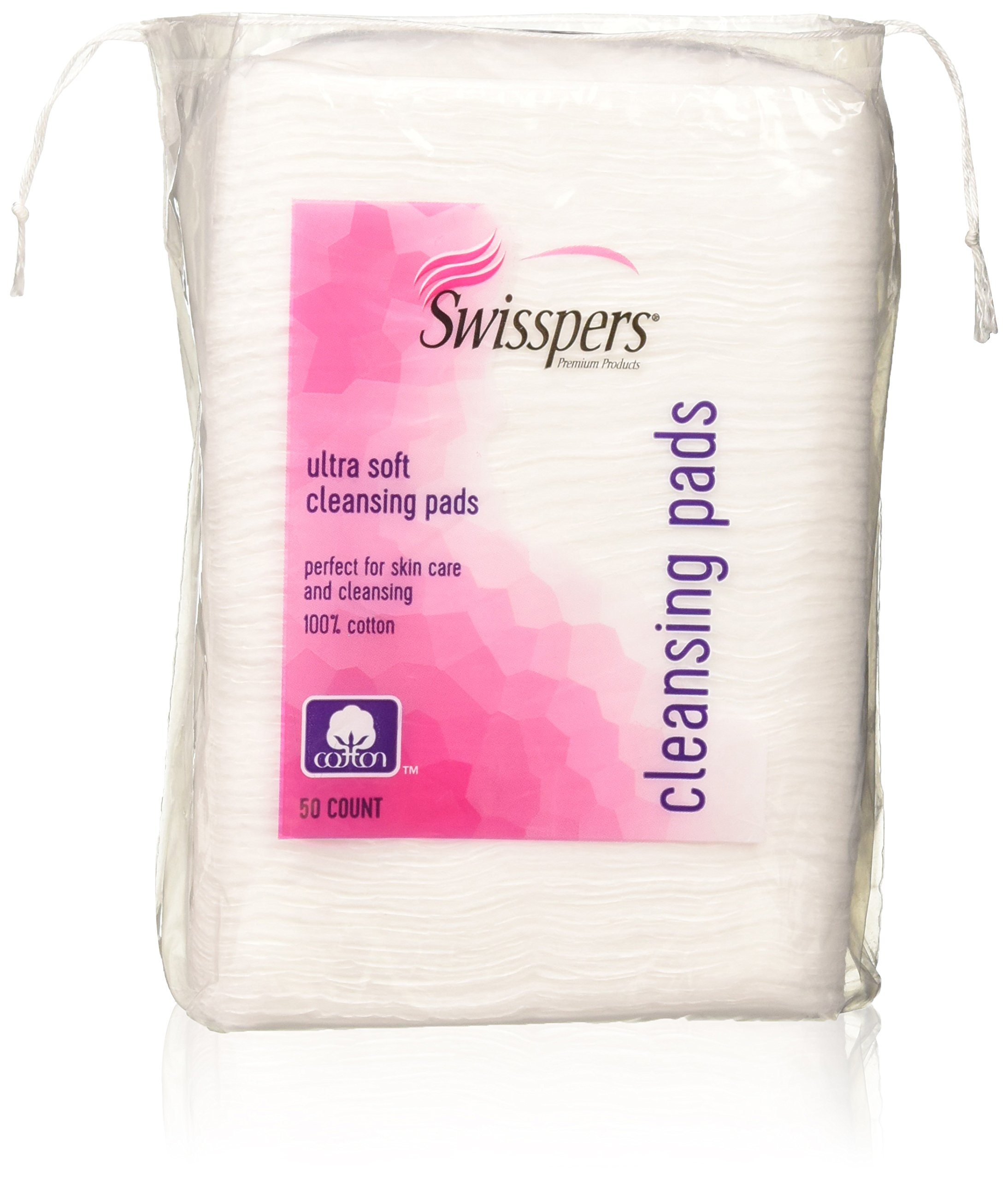 Swisspers Premium Ultra Soft Facial Cleansing Cotton Pads 50 ea