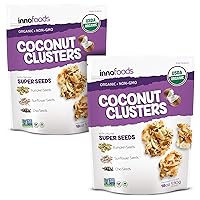 Mua InnoFoods Coconut Clusters 18oz (2pk) - Organic & Grain-Free Granola Snacks - Coconut, Pumpkin, Chia & Sunflower Seeds Crumbles - Healthy, Non-GMO, Vegan Bites - Gluten-Free Topping For Yogurt, Sn