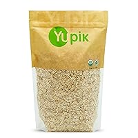 Yupik Organic Gluten-Free Rolled Oats, 2.2 Lb, Whole Grain, Perfect For Cooking & Baking