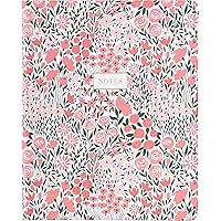 Eccolo Large Lined Journal Notebook, Hardbound Cover, Writing Journal, 256 Ruled Cream Pages, Ribbon Bookmark, Lay Flat, Desk Size for Work or School (Rose Garden, 8x10 inches)
