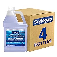 Softsoap Antibacterial Liquid Hand Soap Refill, Refreshing Clean, Moisturizing Hand Soap, 1 Gallon (Pack of 4)