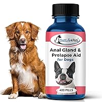 BestLife4Pets - Anal Prolapse Pain Relief for Dogs with Digestive Enzymes and Probiotics - Anal Gland Dog Supplements - Supports Healthy Anal Gland and Bowel Function - Pills