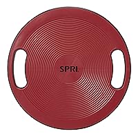 SPRI Core Balance Board Disc Wobble Trainer - Non Skid Surface, Dual Handle Rocker for Squats, Push Ups, Floor Exercises & Workouts and More (15.7