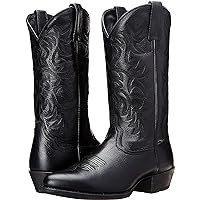 Cowboy Boots for Men Pointed Toe Middle Tube Thick Soled Boots Western Work Traditional Country Boot